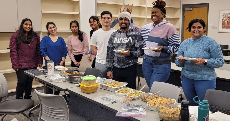 International potluck with Tichenor and Valapala labs
