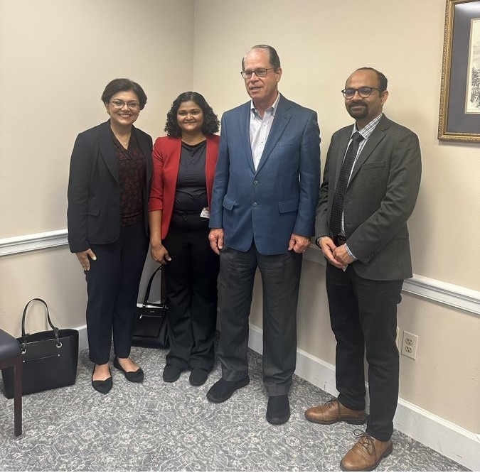 Raji with Senator Braun